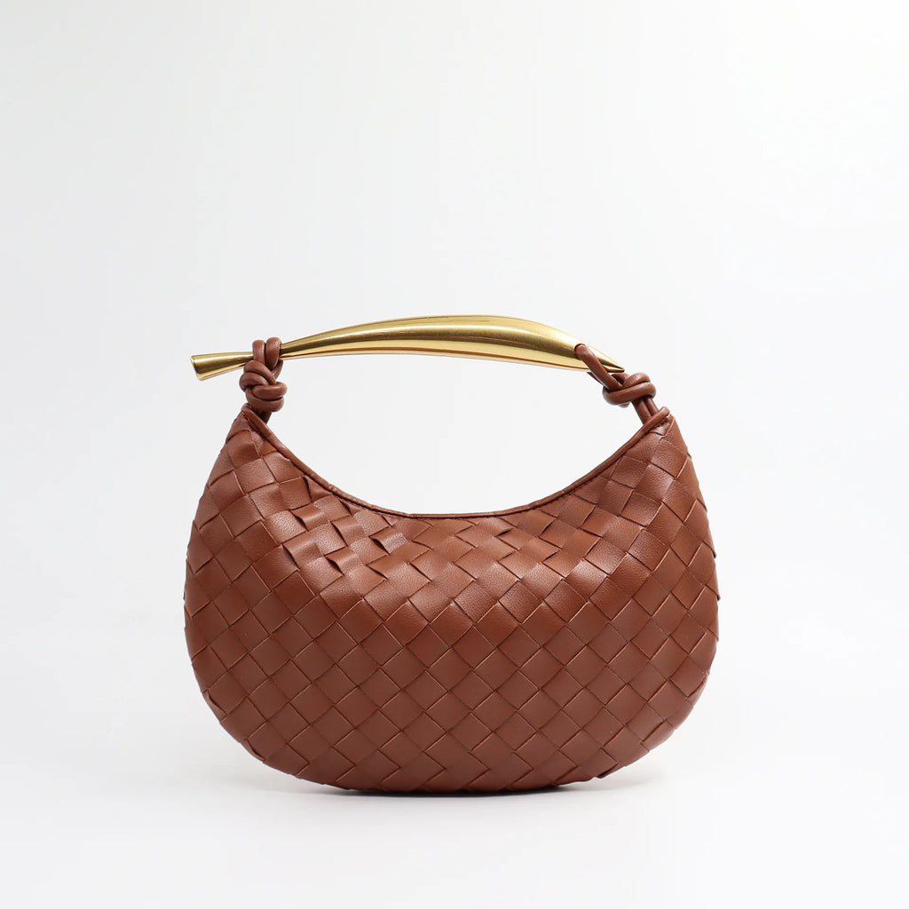 Elyra Woven Curve Handbag