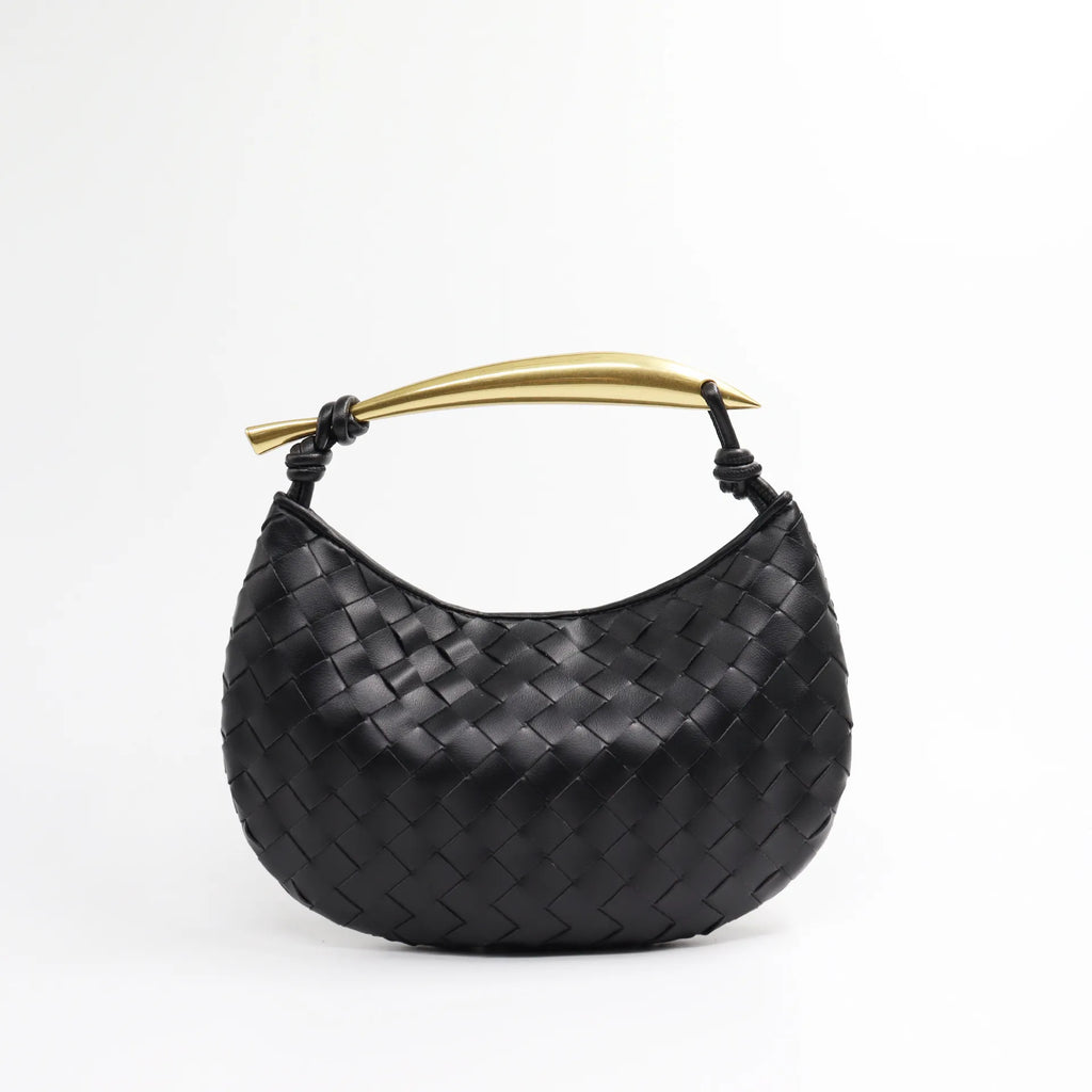 Elyra Woven Curve Handbag